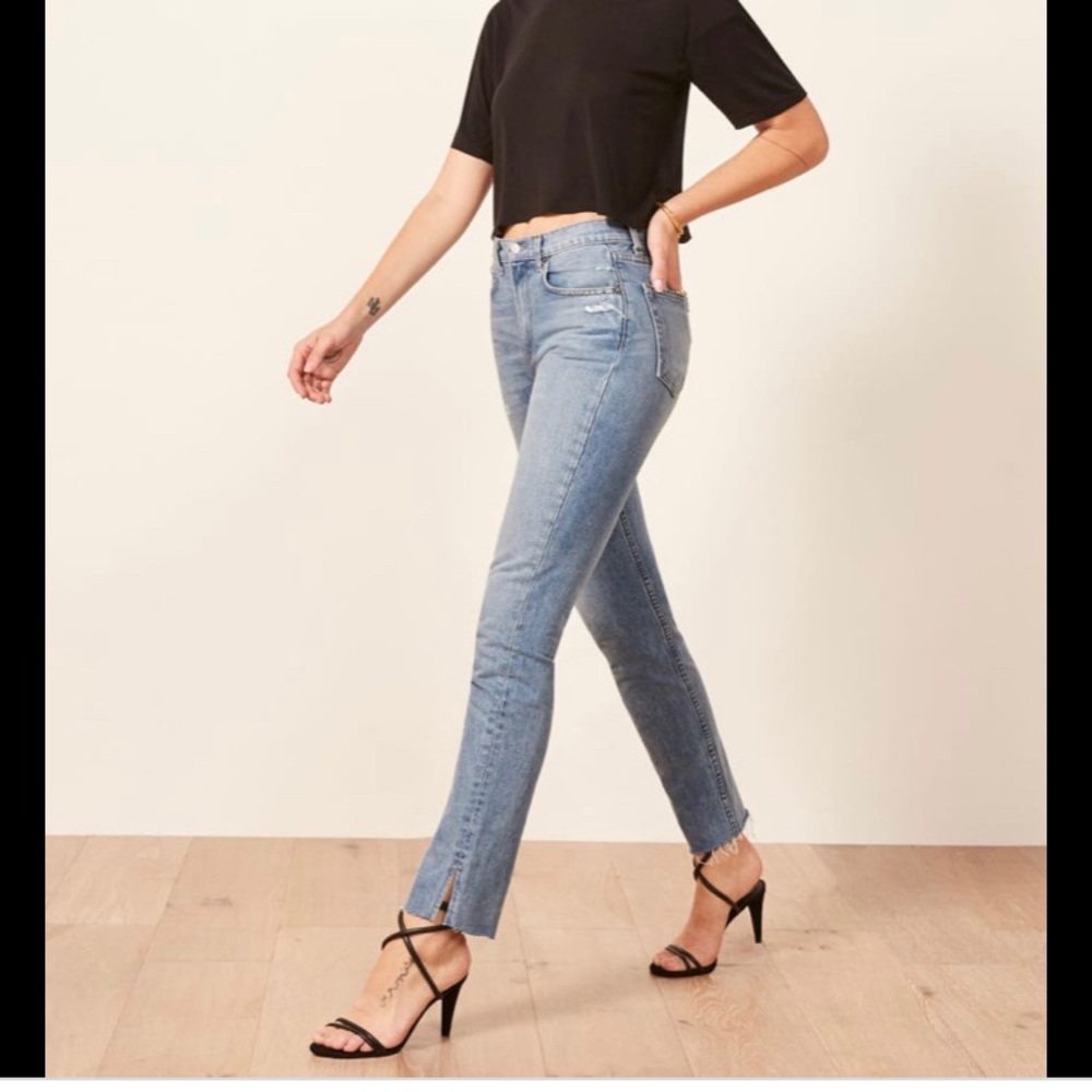 Reformation: Julia High Cigarette w/ Slits Jeans